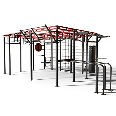 Outdoor Workout Station Set "Foreman 3D model image 1 