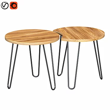 Out of Stock: Yels Toeka Coffee Table Set 3D model image 1 