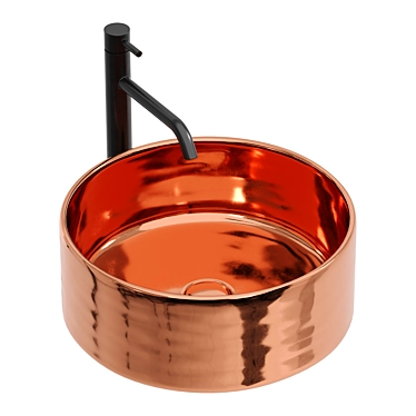 Luxury Rose Gold REA Sink 3D model image 1 