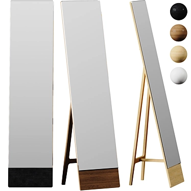 Swedese Mira Stand Mirror, Stylish Reflection 3D model image 1 