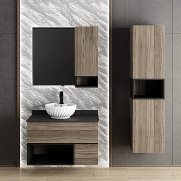 European Bathroom Vanity Set 3D model image 1 