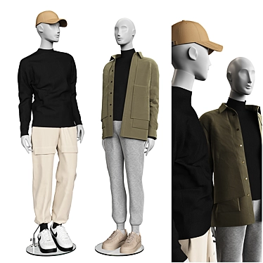 JUNO Men's Casual Mannequin Wear 3D model image 1 