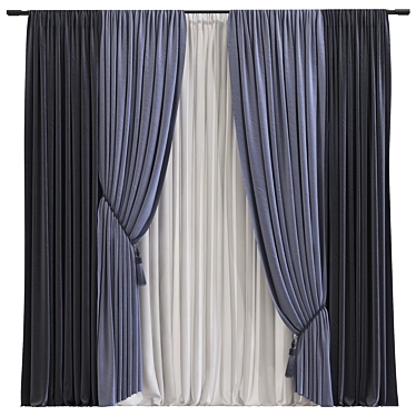 Refined Curtain Design 3D model image 1 