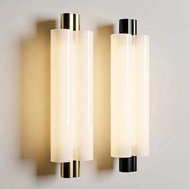 Sleek METROPOL Sconce Light Stand 3D model image 1 