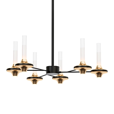 Radiant Torcia 6-light Chandelier 3D model image 1 
