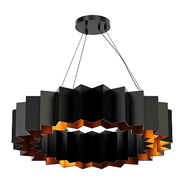 Sleek Akira Crystal Chandelier 3D model image 1 