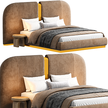 Luxurious Vogue Bed Set 3D model image 1 