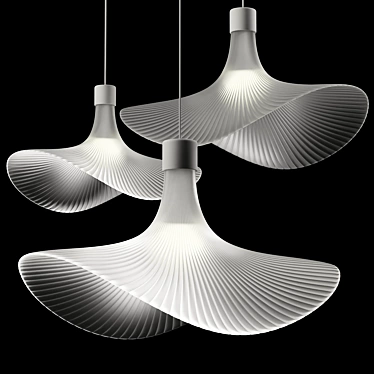 Frosted Glass Hat Pendant Lights 3D model image 1 