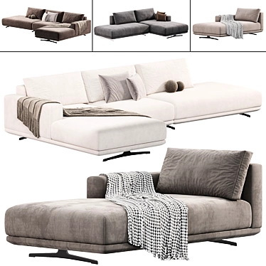 Minimalist Corner Sofa by SKDesign 3D model image 1 