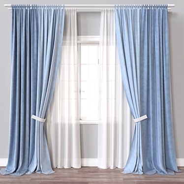 Lightweight 3D Curtain Model, Vray 3D model image 1 