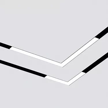 Sleek Corner Linear Track Light 3D model image 1 