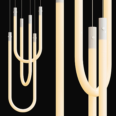 Modern LED Glass Pendant Light 3D model image 1 