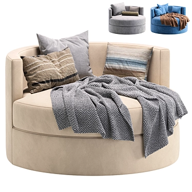 Elegant Winona Daybed by Cazarina 3D model image 1 