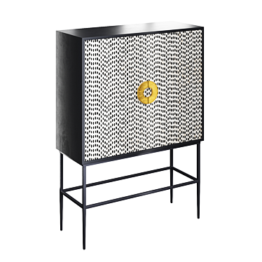 Monochrome Fusion Bar Cabinet 3D model image 1 