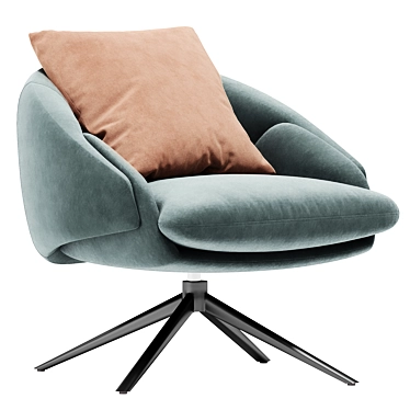 Leonor Swivel Lounge Chair 3D model image 1 