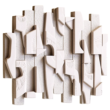 Fragmented Geometric Wall Art 3D model image 1 