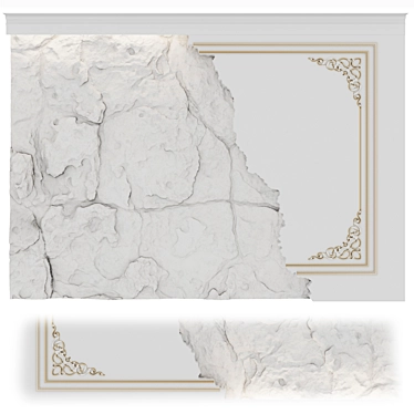 Patina Stone Wall Panel 3D model image 1 