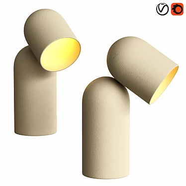 Sophisticated Fumi Low Table Light 3D model image 1 