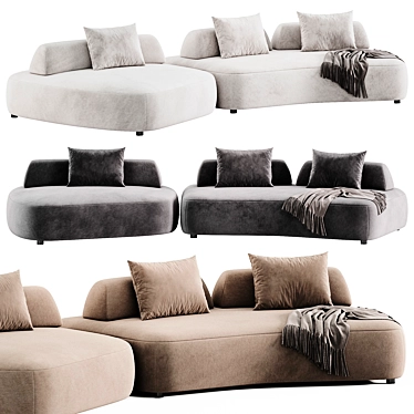 Eichholtz Residenza Sofa: Luxe Comfort 3D model image 1 