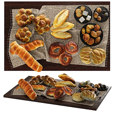 Delicious Breads & Cakes Collection 3D model image 1 