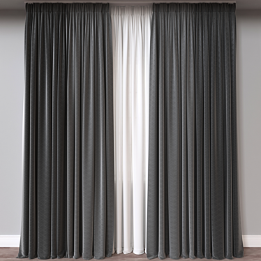 Versatile 3D Curtain Model: 734 3D model image 1 