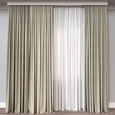  Poly-Friendly Curtain 3D Models 3D model image 1 