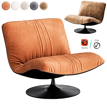 Baxter Marilyn Swivel Armchair 2015 3D model image 1 