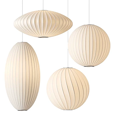 Nelson Bubble Pendant Lamps Set 3D model image 1 