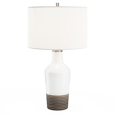 Vintage White Ceramic Table Lamp 3D model image 1 