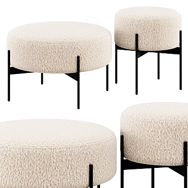 Boucle Ottoman Collection by Kardiel 3D model image 1 