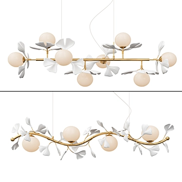 Modern Asta Chandeliers in Two Sizes 3D model image 1 