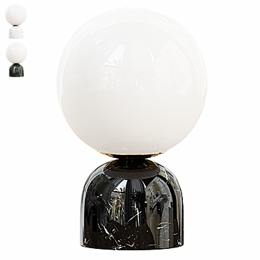 Elegant Marble Mini Table Lamp 3D model image 1 