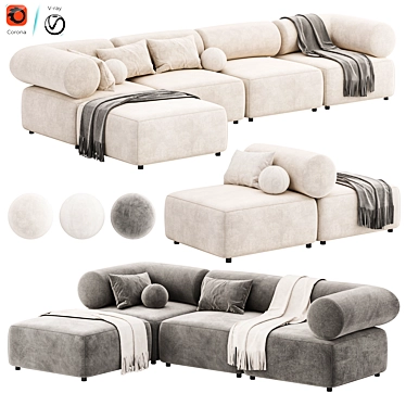 Stylish OFFO Modular Sofa Design 3D model image 1 