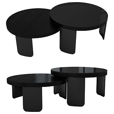 Modern Elegance Round Tables Collection 3D model image 1 