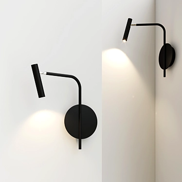 Sleek LED MiniSpot Wall Lamp 3D model image 1 