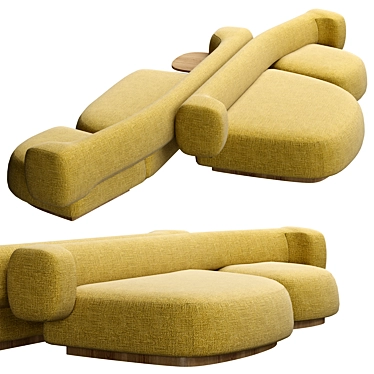 Sculptural Living Stones Sofa 3D model image 1 