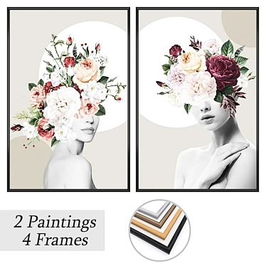 Gallery Wall Art Set with Frame Options 3D model image 1 