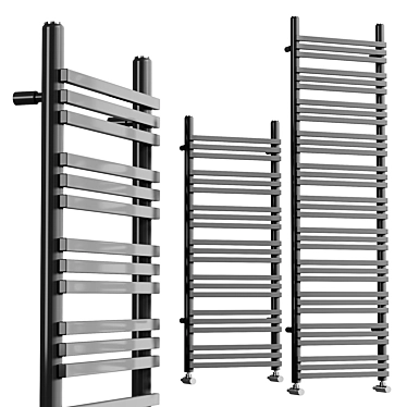 Elegant Steel Towel Warmer Rails 3D model image 1 