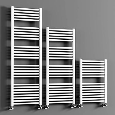 Luxury Straight White Towel Warmer 3D model image 1 