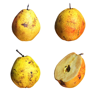 Pear-fection: 4 Realistic Pears 3D model image 1 