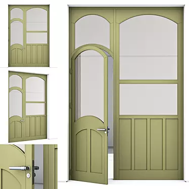 Corona Aluminium Door 355 Render 3D model image 1 