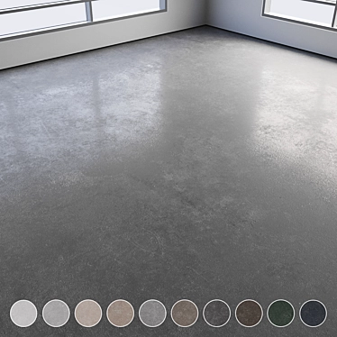 Polished Concrete Flooring in Various Colors 3D model image 1 