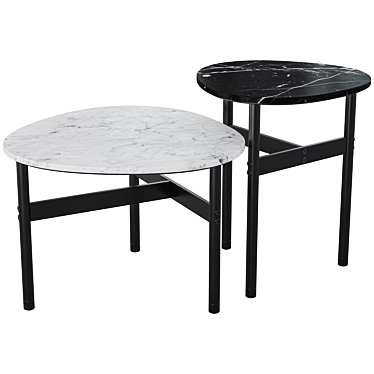 Citterio Side Tables: Geometric Elegance 3D model image 1 