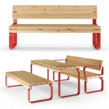 Rosenlund Urban Furniture System 3D model image 1 