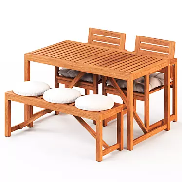 Outdoor Seating Set IKEA 3D model image 1 