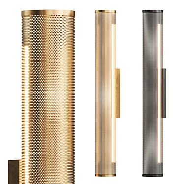 Elegant Metal Wall Sculpture 3D model image 1 