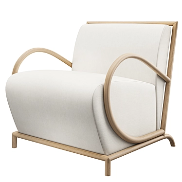 Elegant Montserrat Lounge Chair 3D model image 1 