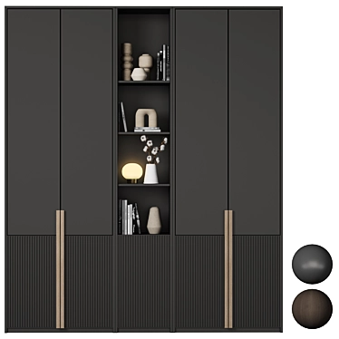 Premium 4K Wardrobe Furniture 3D model image 1 