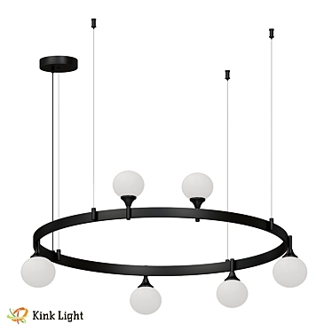 Bianchi Black Chandelier Loft 07808 3D model image 1 