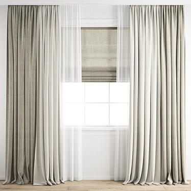 Polygonal Curtain Model Archive 3D model image 1 